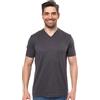 Merino.tech T Shirt Lana Merino - Intimo Termico Uomo Lana Merinos - Maglietta Trekking Uomo con Strato Base Leggero (Dark Charcoal V-Neck, XX-Large)