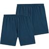 Sanetta Pigiama corto in confezione doppia in 100% cotone, made in Europe Blu 164 cm