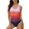 heekpek Costumi da Bagno Donna Sexy Tinta Unita Monokini Costume Trikini Donna Gradient Sportivo Bikini Brasiliana Push up Un Pezzo Costumi Interi Donna con Tracolla Incrociata