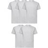 Fruit of the Loom Valueweight T - Maglietta, confezione da 5, taglia: M, colore: grigio cenere, Grigio cenere