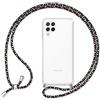 NALIA Cover con Collana per Samsung Galaxy A22 4G, Nero Multicolore | Mani Libere, Zero Stress, Retro Cristallino, Il Tuo Tocco Di Stile, Airbag Invisibile, HANGIT