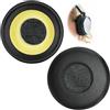 Qaum Cuscinetti auricolari di ricambio per Jabra Evolve 65 20 20se 30 30ii 40, in pelle proteica, colore nero, con memory foam isolante per cuffie stereo Bluetooth