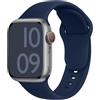 ELETTRONEO C1A Cinturino per Apple Watch Ultra 3 2 49mm, Serie 11 10 46mm, 9 8 7 45mm 41mm, SE 6 5 4 44mm 40mm, 3 2 1 42mm 38mm Donna Uomo Band Bracciale Sport Silicone, Blu Fossa delle Marianne