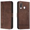 Bravoday Cover per Huawei Y6P, Flip Custodia in Pelle PU Portafoglio Custodia per Huawei Y6P, con Slot per Schede, Marrone