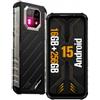 Ulefone Armor 22 Smartphone Infrangibile Android 15, 16GB RAM+256GB ROM/512GB TF, Schermo 6.58 FHD+ 120Hz, Telecamera Notturna 64MP, Batteria 6600mAh 33W, 4G Dual SIM/NFC/IP69K Telefono Impermeabile