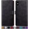 SUANPOT Cover per iPhone X/XS 5,8 pollici Blocco RFID Portafoglio Slot CarteSupporto Cellulare Magnetica custodia Pelle Sintetica Cover per apple X/XS Nero