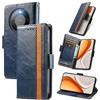 MOJIA Cover per Honor Magic8 Lite/Magic 8 Lite, PU Custodia Antiurto Resistente ai Graffi, Custodia Flip Portafoglio per Telefono con Supporto e Slot per Schede. Blu
