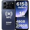 DOOGEESmart Note 56 Plus Smartphone Android 16, 48GB+256GB Cellulari, 50MP+8MP, 6150mAh Telefono Cellulare, 6.56 90Hz Octa-Core Telefoni, Fingerprint/Face ID/4G Dual SIM/Widevine L1/NFC - Viola