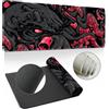 Hearda Modello Tappetino Mouse, Stampa di Polpo Tappetino Mouse XXL/XL/L,Tappetino Mouse Gaming con Base in Antiscivolo e Bordi Cuciti,Mouse Pad per Ufficio e Casa (Arancione 2,800x300x3mm)