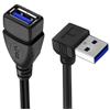 Generic Cavo di prolunga USB 3.0 da maschio a femmina con angoli a 90 gradi, cavo USB 3.0, prolunga USB per trasferimento dati rapido e risparmio di spazio