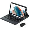 VLEAQC Custodia con Tastiera per Samsung Galaxy Tab A7 10.4 2020 (SM-T500/T505/T507), Tastiera e Mouse trackpad Wireless indipendenti, Ricaricabile, Copertina Leggera con portapenne,Nero