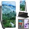 PHINIENLAND Cover per Motorola Moto G13 / G53 PU Pelle Custodia Flip Foresta