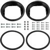 Aerzetix | Kit di 2 adattatori per altoparlanti Ø200 mm | compatibile con VW Golf IV, V, Bora, Passat B5/B5.5, Polo IV 9N, New Beetle, Seat Leon 1M, Toledo 1M/1P, Audi A2