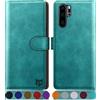 SUANPOT Cover per Huawei P30 Pro Blocco RFID Portafoglio Slot CarteSupporto Cellulare Magnetica custodia Pelle Sintetica Cover per Huawei P30 Pro Blu verde
