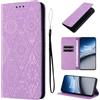 LSPCASA Protettiva Case Per OnePlus Nord 4 6.74 Pollici Pelle Artificiale Cover OnePlus Nord 4 Con Slot Per Schede Cover Funzione Supporto Custodia, Viola