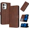 PanXCase Cover Libro per Honor 600 Smart | Custodia Wallet in Pelle PU, Funzione Supporto, 3 Scomparti Portacarte, Chiusura Magnetica, Case Antiurto, Brown