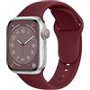 ELETTRONEO C1 Cinturino per Apple Watch Ultra 3 2 49mm, Serie 11 10 46mm, 9 8 7 45mm 41mm, SE 6 5 4 44mm 40mm, 3 2 1 42mm 38mm Donna Uomo Band Bracciale Sport Silicone, Rosso Bordeaux