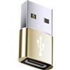 Generic Adattatore in lega di alluminio da tipo C a USB C femmina a USB maschio adattatore per trasferimento dati e ricarica efficienti