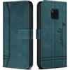 Bravoday Cover per Huawei Mate 20 PRO, Flip Custodia in Pelle PU Portafoglio Custodia per Huawei Mate 20 PRO, con Slot per Schede, Verde