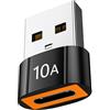 Ywmsfl Unità di conversione da USB a USB C, efficiente trasferimento di corrente, adattatore USB C, per alimentatori portatili e auto