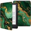 HZCRAES Custodia Kindle Paperwhite 11A Generazione 2021 Custodia In Pelle Pu Premium Per Paperwhite Da 6,8 Pollici (M2L3Ek / M2L4Ek) Custodia Leggera Paperwhite-Marmo Turchese