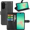 Fertuo Cover per Samsung Galaxy A27 5G, Custodia Portafoglio Cover a Libro in Pelle Flip Case Sottile con Silicone Bumper, Fibbia Magnetica, Porta Carte e Kickstand, Nero