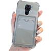 Rnrieyta Miagon Custodia Portafoglio per Xiaomi Redmi Note 9,Cover con Tasche Porta Carte Silicon TPU Trasparente Slim Clear Soft Slot per Schede Bumper Antiurto Case