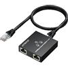AUTOUTLET Splitter Ethernet Gigabit 1 a 2 1000Mbps,Sdoppiatore Ethernet RJ45 con Alimentazione USB, Include Cavi Rete 0,5 m/USB 1 m e Indicatore LED, Compatibile Cat5/5e/6/7/8 per Router TV Computer