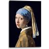 Printed Paintings Stampa su Tela (40x60cm): Jan Vermeer - Ragazza con orecchino di Perle (1665)