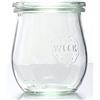 Weck RR60 - 12 vasetti a tulipano, 220 ml, in confezione originale, con accessori assortiti