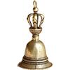 Yazhuq Campanello a mano super forte con manico in ottone, grande campana a mano per matrimoni, scuola e giochi