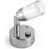 Dream Lighting Faretti LED 12v con USB per Camper, Luce Bianco e Blu