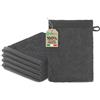 Ôhm Guanto da Bagno Cotone 15x20 cm Grigio Scuro Set da 5