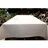 Vico Casa Tovaglia a righe antimacchia 140x140cm resinata Beige, Made in Italy/Copritavolo per tavolo da 4 persone pulizia veloce