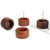 Generic Porta incenso in legno massello e diffusore di oli essenziali (confezione da 3) | Set di bruciatori per aromaterapia minimalista, per casa, camera da letto, ufficio, diffusori in legno fatti a mano