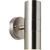 Lightbox Faretto da parete per esterni luce up/down e protezione dalla pioggia in vetro - 17 x 9 cm - luce da parete per l'ingresso di casa - resistente agli spruzzi (IP44) - GU10 - in