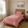 Homebliss Copripiumino Microfibra Parure Letto 150x220 + 45x75 1PCS, Rosa Antico | Microfibra 65G morbida e leggera
