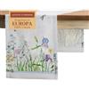 Maison d' Hermine Maison d'Hermine Runner da tavolo in 100% cotone, lunghezza 150 cm, per casa, cucina, sala da pranzo, feste, matrimoni, Primavera Estate (Fleurs De Mai, 50 cm x 150 cm)