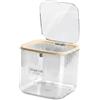 Naapesi Contenitore Detersivo Polvere, Dispenser Detersivo Lavatrice in Plastica, Laundry Pods Container, Contenitori Detersivi Lavanderia, Trasparente, 15x15x14cm