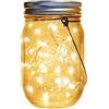 ADAGG Luci del Coperchio del Barattolo di Muratore Solare appese, Lanterne solari a LED Impermeabili Luci a Corda da Esterno per Illuminazione Decorativa Natalizia di Matrimonio in Giardino