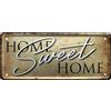 schilderkreis24 Targa in metallo divertente con scritta in lingua inglese Home Sweet Home e scritta in lingua inglese Home Sweet Home (lingua italiana non garantita) 28 x 12 cm
