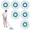 TTOPBAO 6 Pezzi per Leifheit CLEAN Twist Disc Mop Ergo Ricambio Mocio Kit, per Leifheit lavapavimenti Rotomop Ricambio,Ricambio in Microfibra, Buona Capacità di Assorbimento,Adatto A Tutti I Tipi Di Pavimento