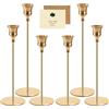 YUTUY Portacandele in metallo,Candelabro Set di 6 Oro Portacandele,per Candele Coniche,Candelabro Moderno,Candeliere da Tavolo Ornamento Decorazioni per Natale,Compleanni,Matrimoni,Halloween Regalo