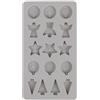 Rayher Stampo silicone formine deco Xmas, 14,5x26x1cm, 16 forme, box 1pz, 36160000