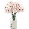 XIZHI 18 fiori artificiali a forma di ranuncolo, 30 cm e 54 teste di ranuncolo in finta seta, decorazioni per la casa, fai da te, matrimoni, colore: rosa