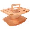 Generic Tavolo da Picnic Portatile per Vino, Tavolo da Picnic in Legno con portabicchieri, Vassoio da Picnic Portatile per Vino per Esterni, Facile da smontare