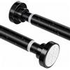 ZOVRIXIA Bastone Tenda Doccia Bastone Tenda a Pressione, 65-206cm Asta Telescopica in Acciaio Inox Antiruggine e Antiscivolo, Bastoni Tende Estensibile per Bagno Finestra Guardaroba Camera, Nero
