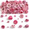 PureBowlic 80 rose artificiali in seta, 30,5 cm, fiori finti realistici, per fai da te, accessori per capelli, feste, colore bianco, rosa, vino, rosso, arancione, blu, viola, per champagne, giallo