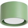 SOLLUX lighting Plafoniera piatta rotonda Gx53 LED a 1 luce Modo salvia