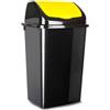 Acan Tradineur Pattumiera con coperchio basculante per raccolta differenziata, in plastica, capacità: 50 litri, riciclaggio per plastica/metallo, 68,5 x 40 x 35 cm